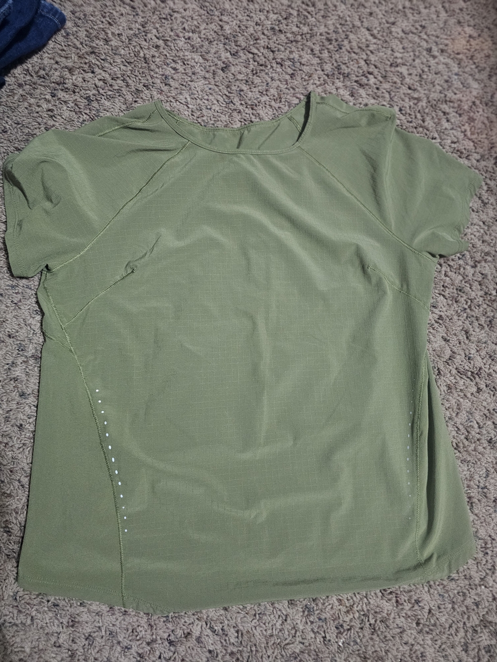 lululemon athletica Olive Green Short Sleeve Active Tee